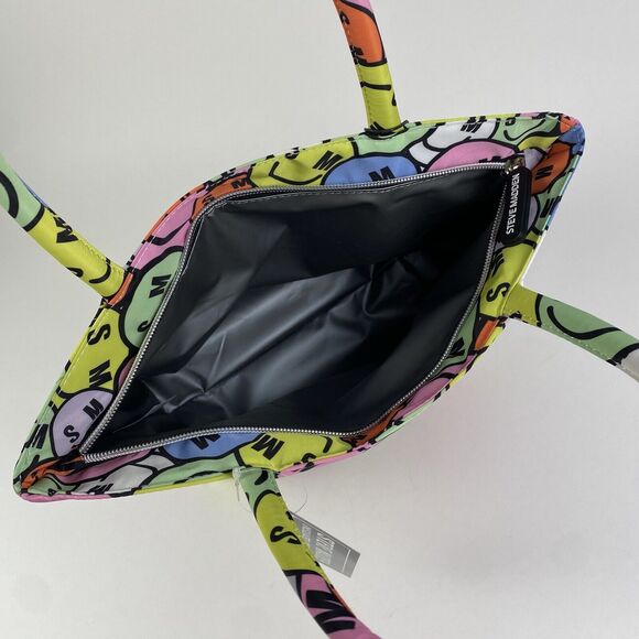 Steve‎ Madden Insulated Mini Lunch Tote Multi Color Zip Smiley Face Brand New - Picture 6 of 11